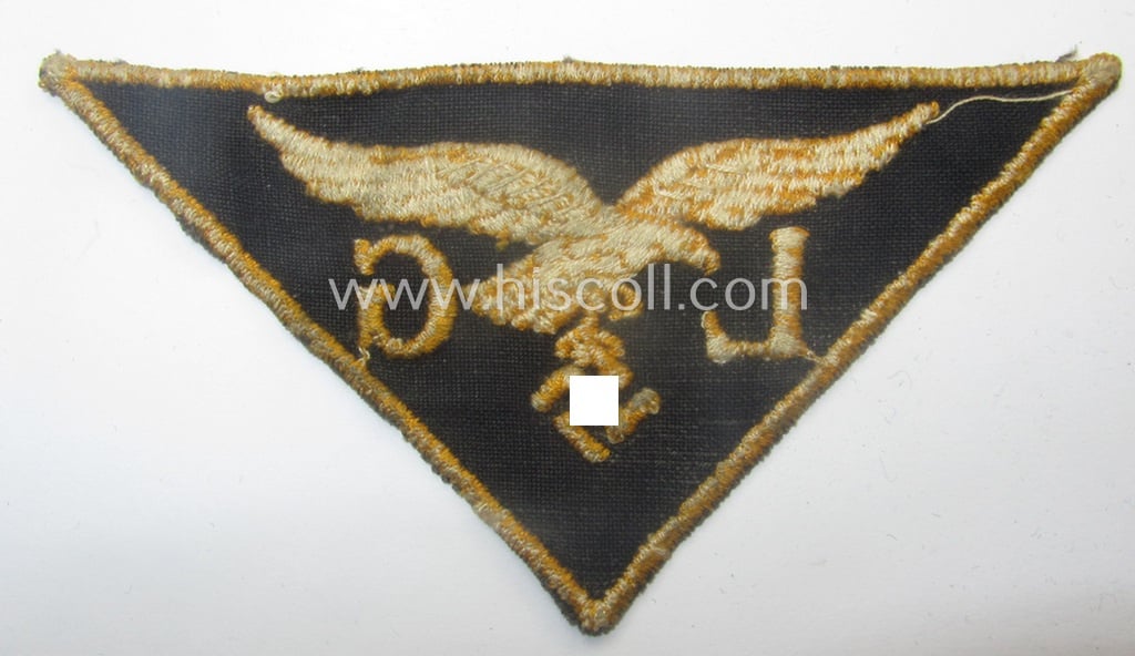Truly used, WH (LW) related- (EM- ie. NCO-pattern) breast-badge ie. eagle-device showing the 'L' and 'G' characters: as was (I deem) specifically intended for staff working within the WH 'Generalluftzeugmeister'- (ie. 'GL'-) organisation