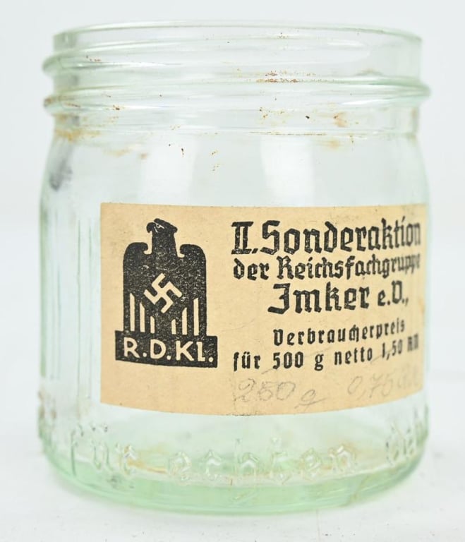 German RDKl. Glass Honey Pot