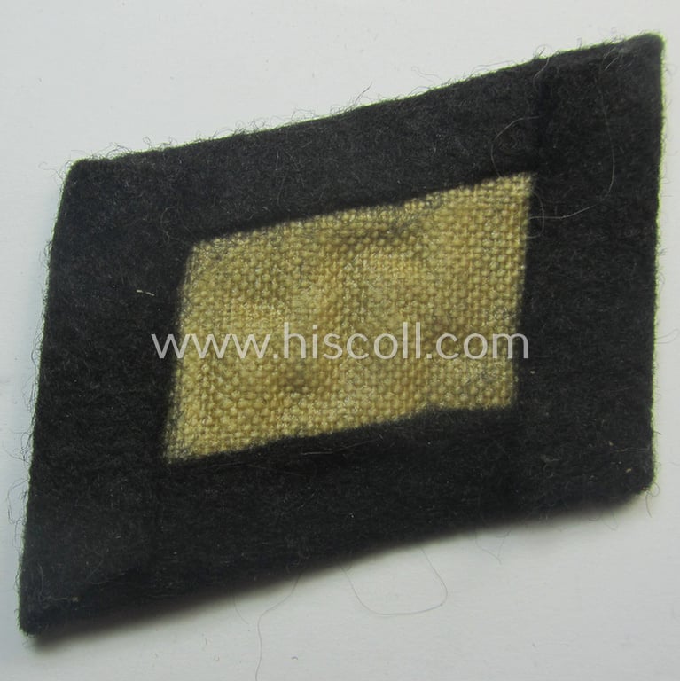 Stunning - and just minimally used! - Waffen-SS - so-called: 'RzM'-styled, enlisted-mens'- (ie. NCO-) type so-called: 'runes'-collar-tab as was intended for usage by the soldiers (ie. NCOs) of the Waffen-SS throughout the war