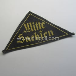 Early-pattern, 'HJ' ('Hitlerjugend') district-triangle (ie. 'Gebietsdreieck') entitled: 'Mitte...