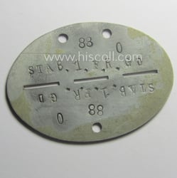 Zinc-based, WH (Heeres) 'Heeres-Infanterie'- (ie. 'GrossDeutschland-Division'-)related ID-disc bearing...
