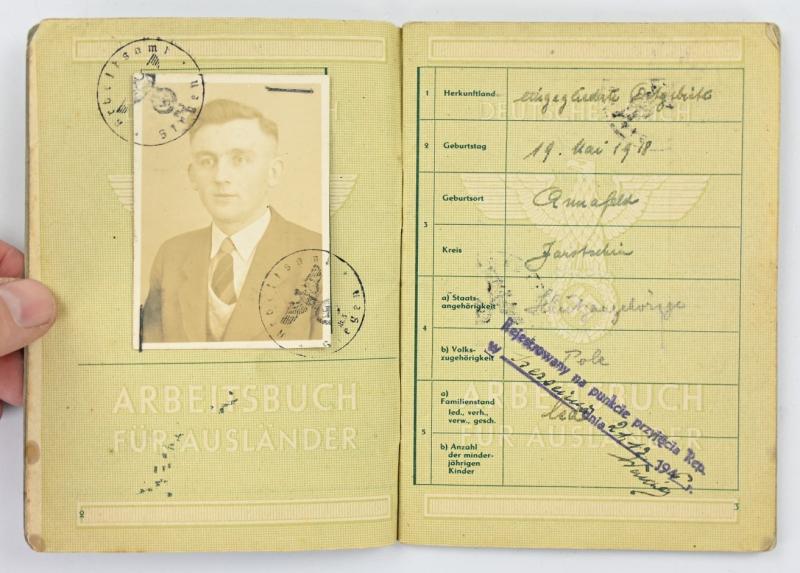 German Third Reich Foreigner (Dutch) Workers Pass