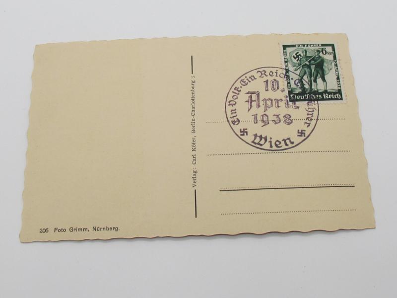 Postcard : Portrait Photo Adolf Hitler ( 1938 )