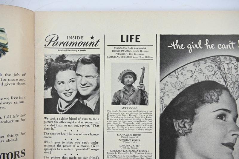 US WW2 Life Magazine August 1944 'Kelso C. Horne'