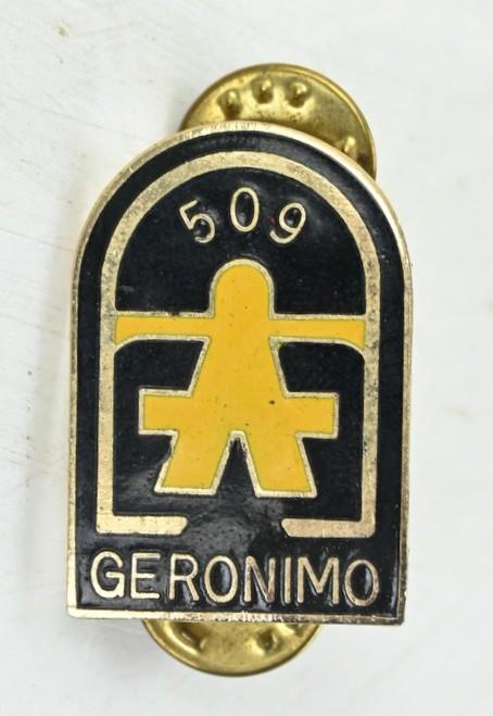 US Army 509th Airborne Infantry Regiment DUI Unit Crest Pin