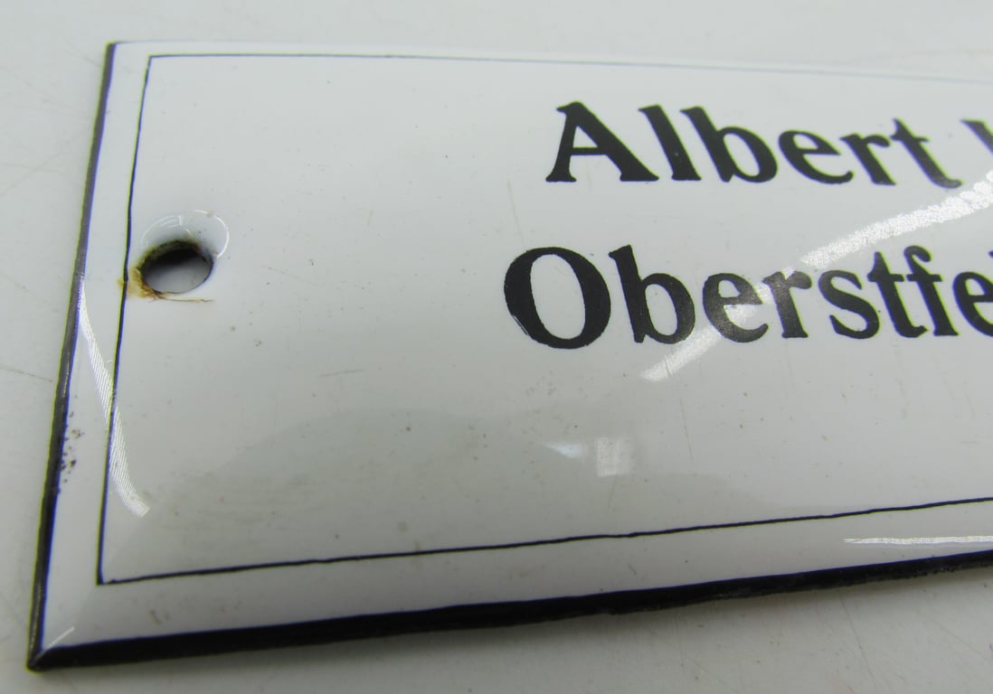 RAD (Reichsarbeitsdienst) Oberstfeldmeister Albert Hayn – Personal Name Plates