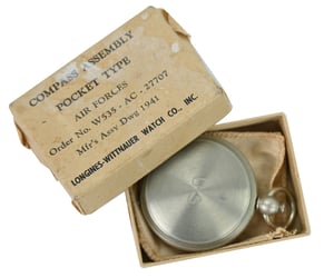 US WW2 Pocket Compass in Case