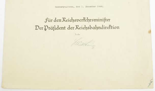 German Reichsbahn Graduation Certificates