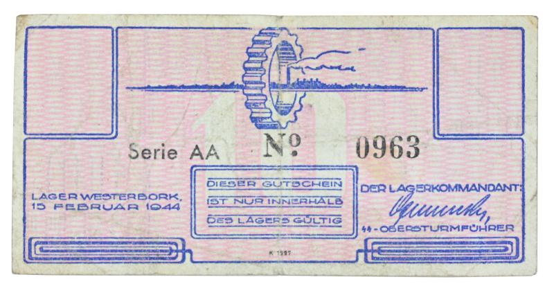 Dutch / German Camp Westerbork Banknote