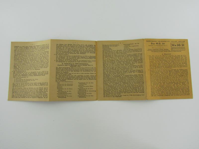 Das MG34 (3x Waffentafel MG34)