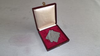 1941 HJ Swimming Championship Plaque with Case
