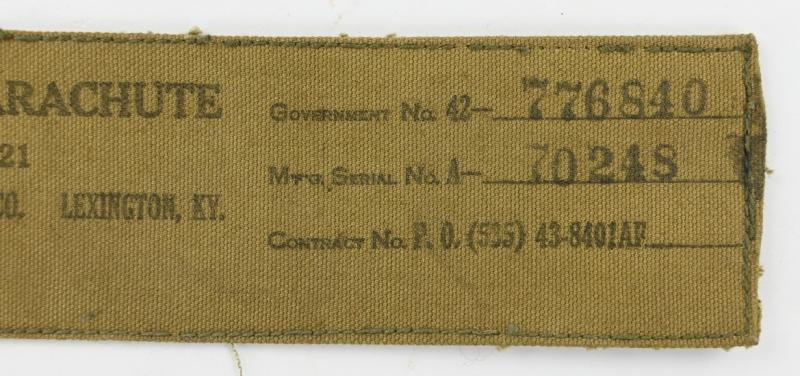 USAAF Type A-4 Parachute Chest Pack Marking
