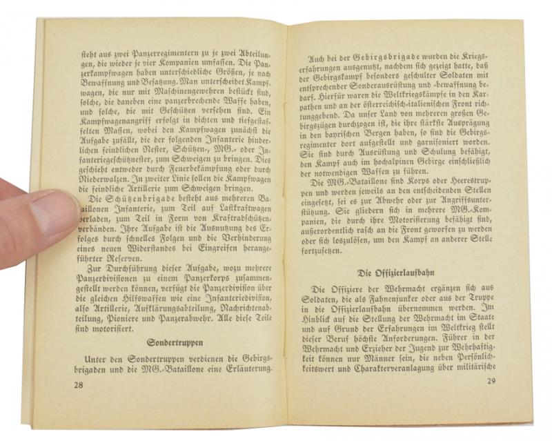 German Booklet 'Die Deutsche Wehrmacht'