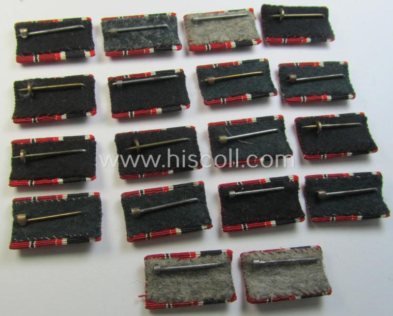 Two-pieced, WWII-period ribbon-bar (ie. 'Feld- o. Bandspange') as was intended for the combination: 'KvK II. Klasse mit Schwertern' and/or: 'Ost'-medal (ie. 'Medaille Winterschlacht im Osten 1941-42')