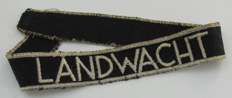 Dutch 'Landwacht' Cufftitle