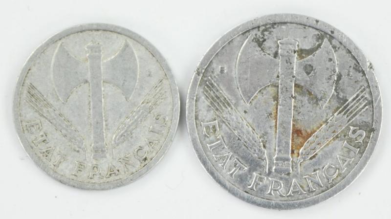 France WW2 Money Coins