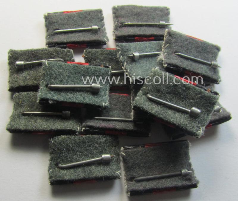 Neat - and simply never issued- nor worn! - single-pieced ribbon-bar (ie. 'Feld- o. Bandspange') as was intended for the: WH Czech 'Anschluss'- (ie. occupation-) medal: '1 October 1938'