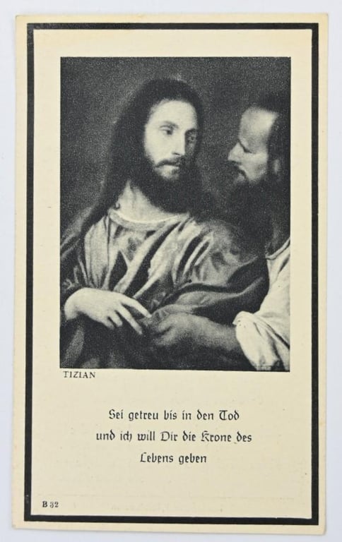 German WH GBJ Deathcard 'Franz Engelmayr'