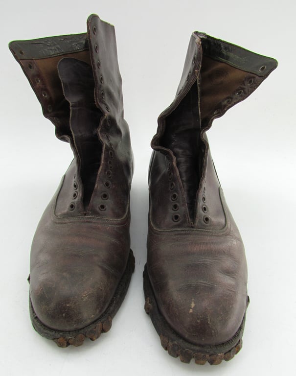 Pair of German Women's High Lace-Up Boots