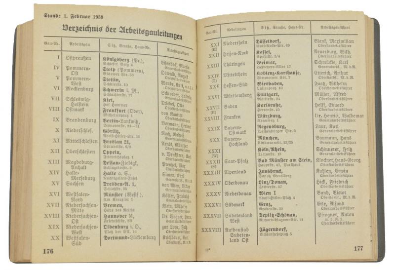 German RAD Spiess Book Arbeitsgau XX