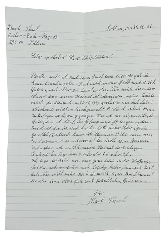 Signature of Wehrmacht Member 'Karl Thiel'
