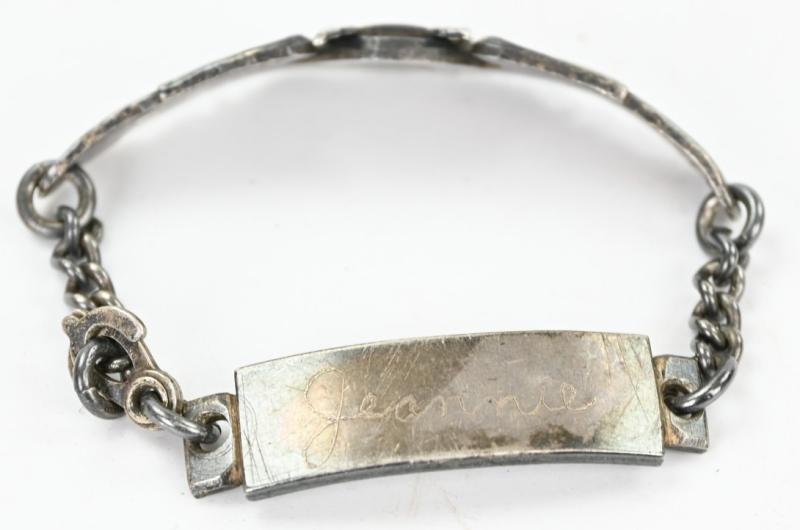 USAAF WW2 Bombadier Wings Sterling Silver bracelet