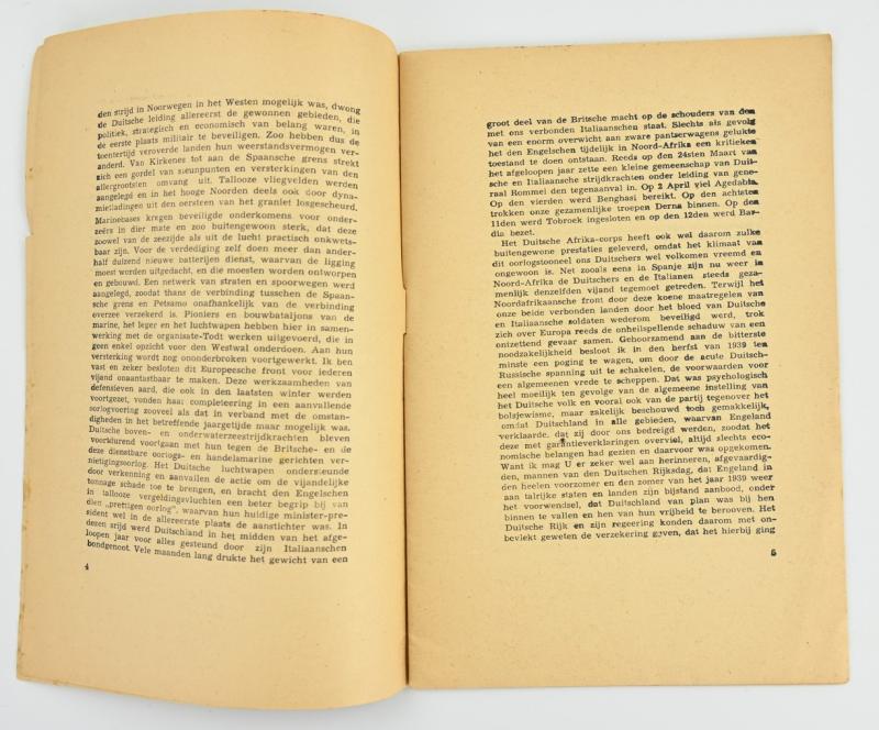 German Third Reich Speech Booklet Adolf Hitler