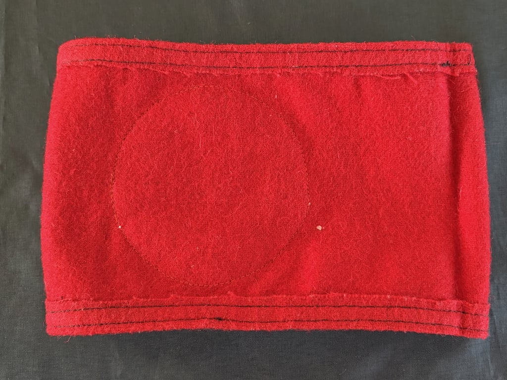 GERMAN WWII THIRD REICH ORIGINAL ALLGEMEINE SS ARMBAND THICK WOOL. ADDITIONAL PHOTOS