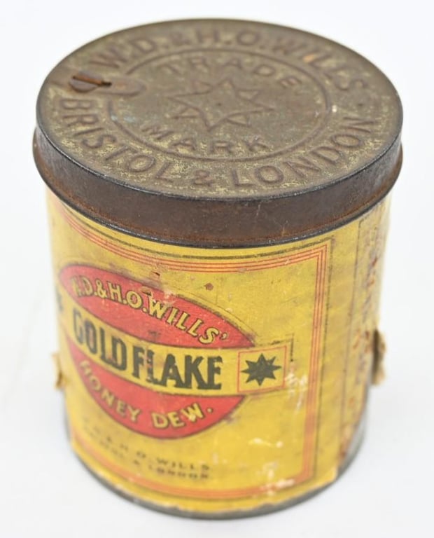 British WW2 Gold Flake Cigarettes Tin Can