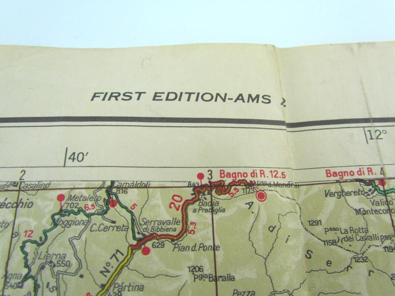 US WWII Road Map for the Italian Campaign ( Sheet nr 13 )