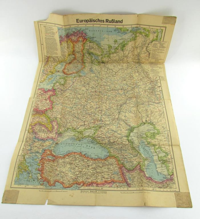 Wehrmacht Map -Europäisches Russland the map of Russia