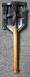 Wehrmacht Folding Shovel in 1st pattern carrier.