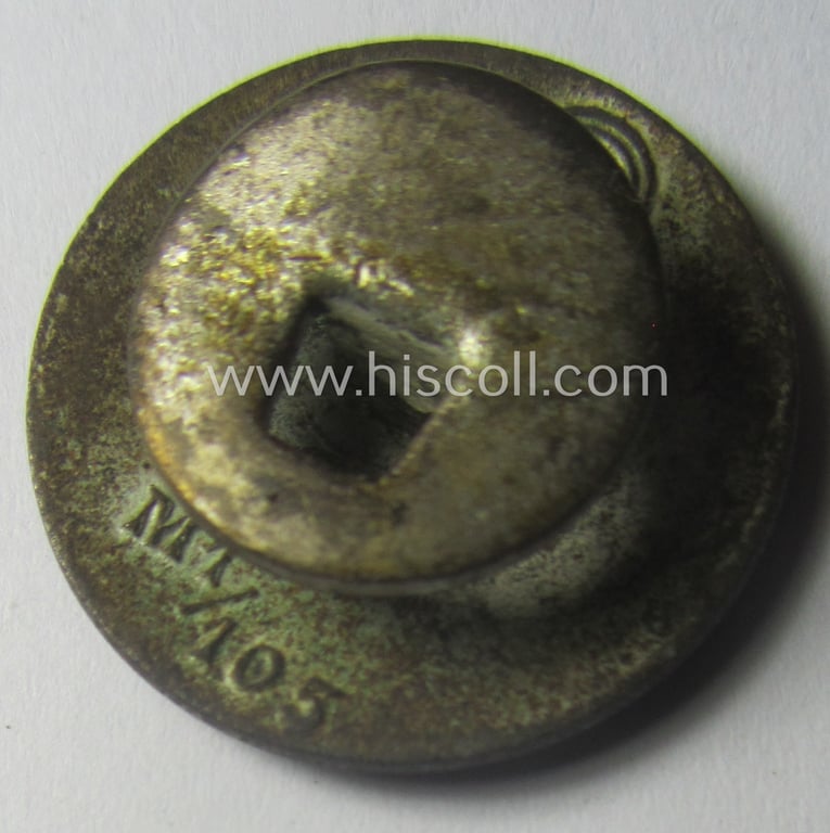 'N.S.D.A.P.'-membership-pin- ie. party-badge (or: 'Parteiabzeichen') showing the (not that often seen!) makers'-designation: 'RzM' and/or: 'M1/105' (= 'Hermann Aurich')
