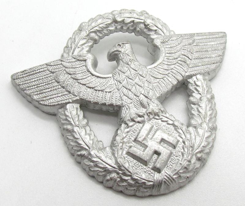 Polizei eagle cap badge in aluminum by JFS
