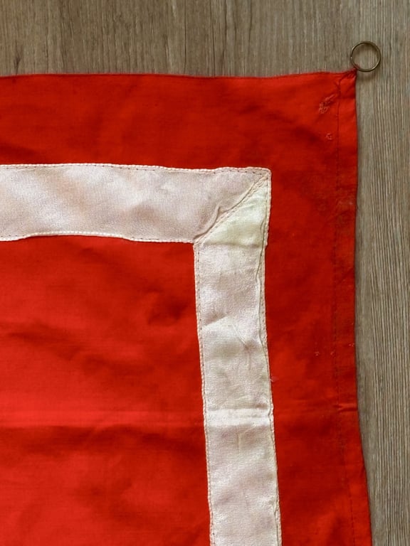 WWII THIRD REICH PODIUM FLAG DRAP WITH ORIGINAL RINGS AND TASSLES