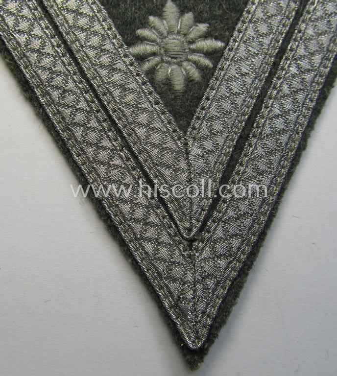 Attractive, WH (Heeres) 'Armwinkel' (or: arm-chevron) as executed on typical field-grey-coloured wool as was specifically intended for usage by a soldier with the (unusually encountered!) rank of: 'Stabsgefreiter'