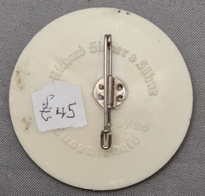 1939 HJ Regional Meeting In Franken Badge By Richard Sieper & Söhne