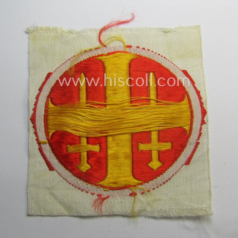 Attractive - and presumably German-produced - example of a colourful, Norwegian (and neatly 'BeVo'-woven!) arm-patch as was intended for usage by members of the 'Hirden'
