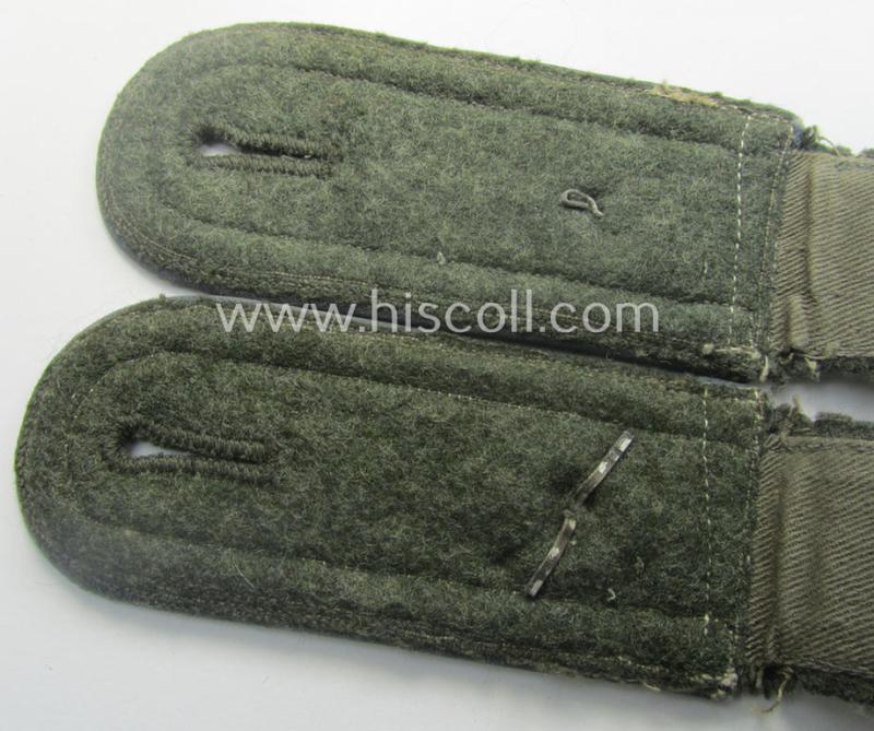Truly used- and/or worn, pair of WH (Heeres) so-called: 'M40 o. M43'-pattern, NCO-type shoulderstraps: 'Feldwebel der Nachschub-Trpn.'
