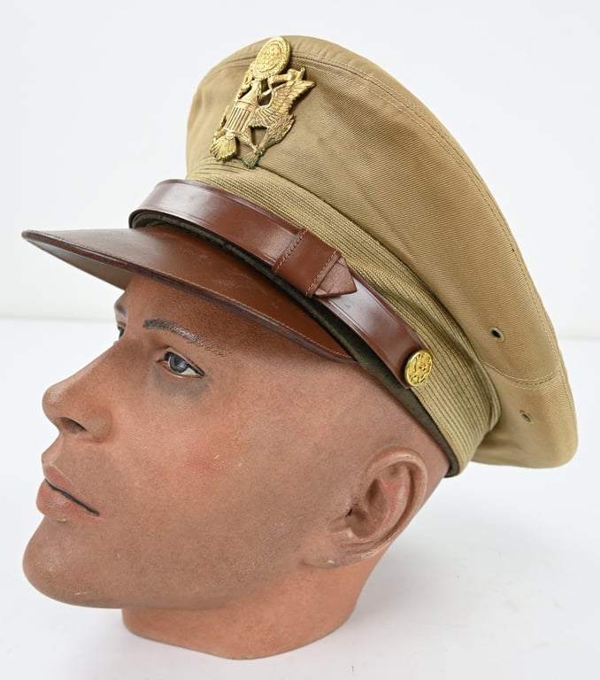 US WW2 Summer Semi-Crusher Officer Visor Cap