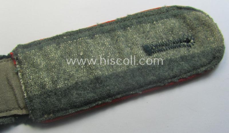 Single, pre- (ie. early-) war-period WH (Heeres) so-called: 'M36 o. 40'-pattern, EM-type shoulderstrap as was intended for - and with certainty worn by! - a: 'Soldat eines (Sturm)Artillerie Abts. o. Rgts.'