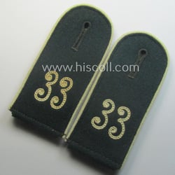 Pair of WH (Heeres) neatly 'cyphered', EM-type shoulderstraps:...