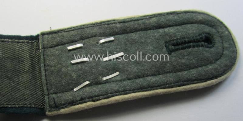 Neat - albeit single! - pre- (ie. early-war-) period- (ie. 'M36/M40'-pattern) (unusually!) 'cyphered' and rounded-styled WH (Heeres) NCO-type shoulderstrap as was intended for an: 'Unteroffizier u. Mitglied des Infanterie-Regiments 256'