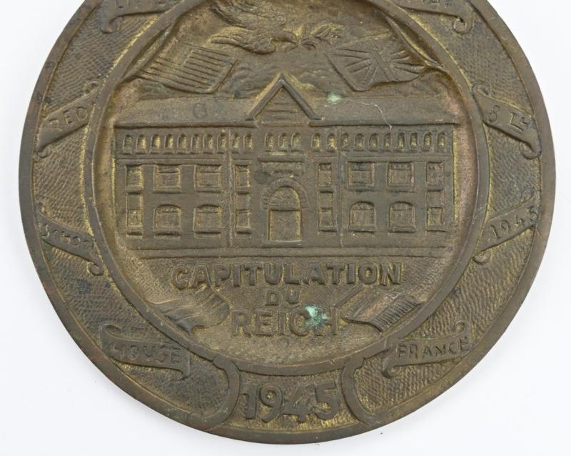 French WW2 Capitulation plaque Reims 1945