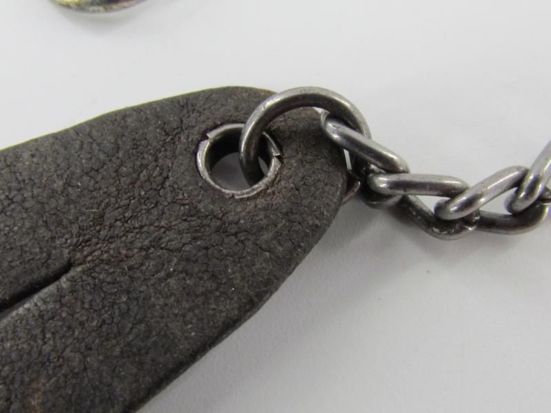 State Criminal Police (Staatliche Kriminalpolizei) ID disc hanger with chain...Rare