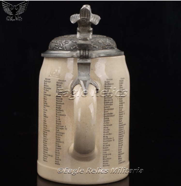 Wehrmacht reservist's beer mug - Pion. Batl. 45 Neu-Ulm