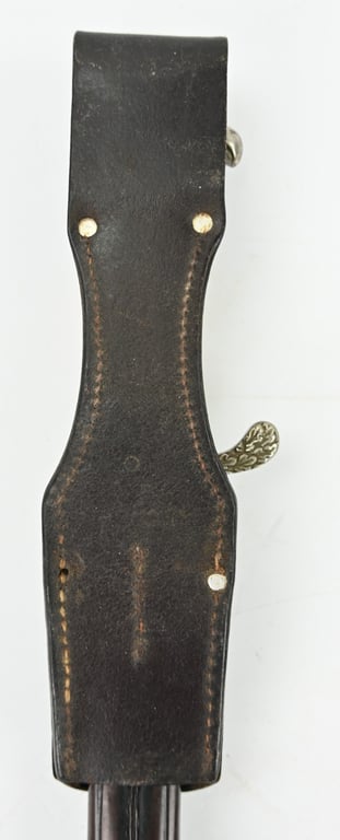 German Police Stag Handled Dress Bayonet with Frog