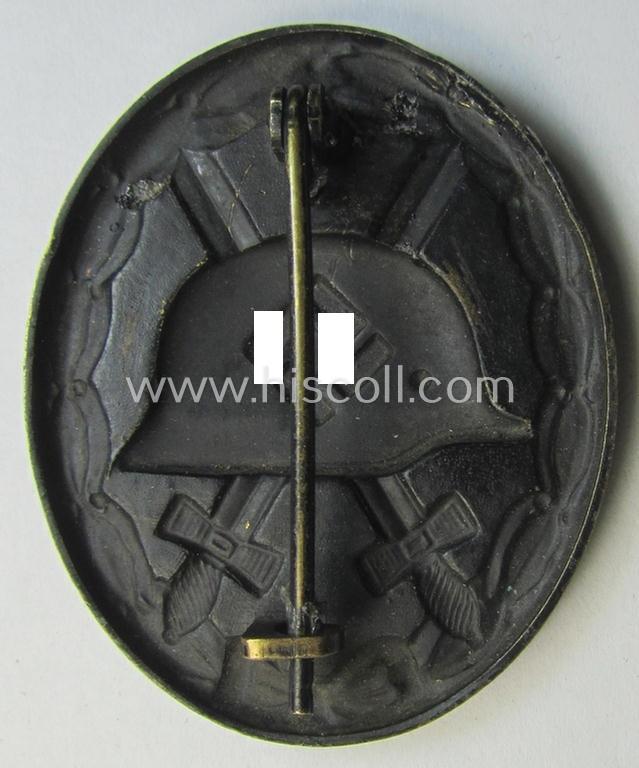Neat - albeit non-maker-marked - example of a black-class wound-badge (or: 'Verwundeten-Abzeichen in Schwarz') that comes in an overall nice- (ie. just moderately used-), condition
