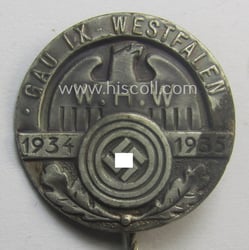 WHW- (ie. 'Winterhilfswerke'- ie. 'Opferschiessen'-) related commemorative lapel-pin...