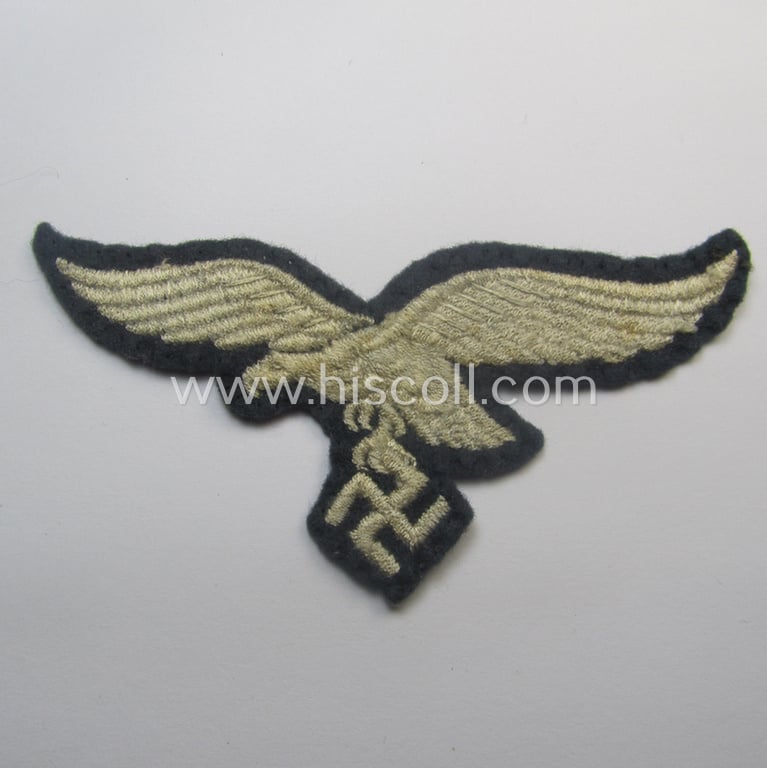 Truly used- ie. worn, WH (Luftwaffe) EM- (ie. NCO-) pattern breast-eagle